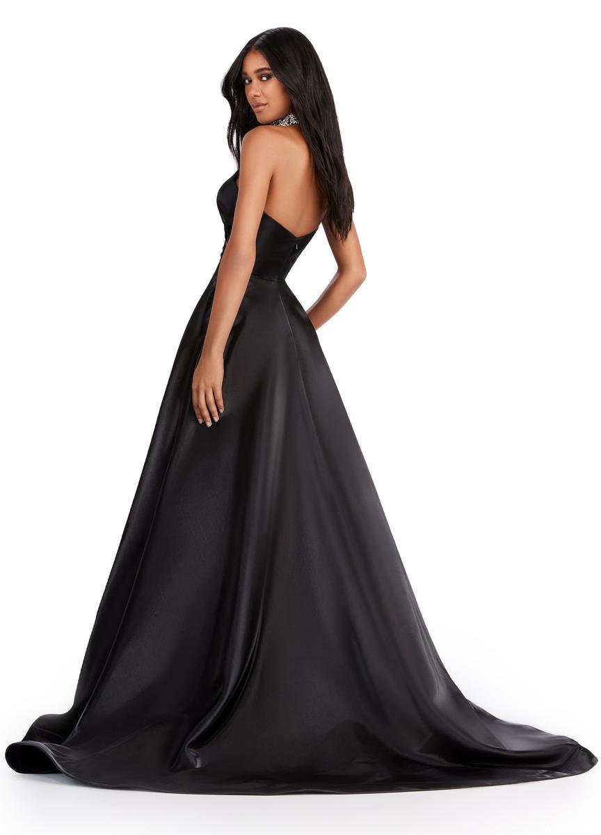 Ashley Lauren 11473 Black Prom Dress