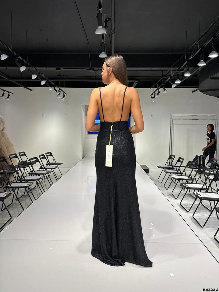Tarik Ediz 54322 Black Prom Dress