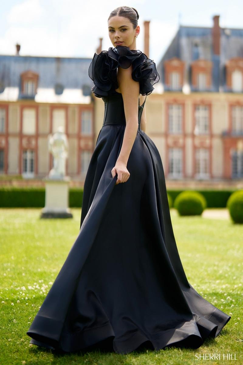 Sherri Hill 56873 Black Prom Dress