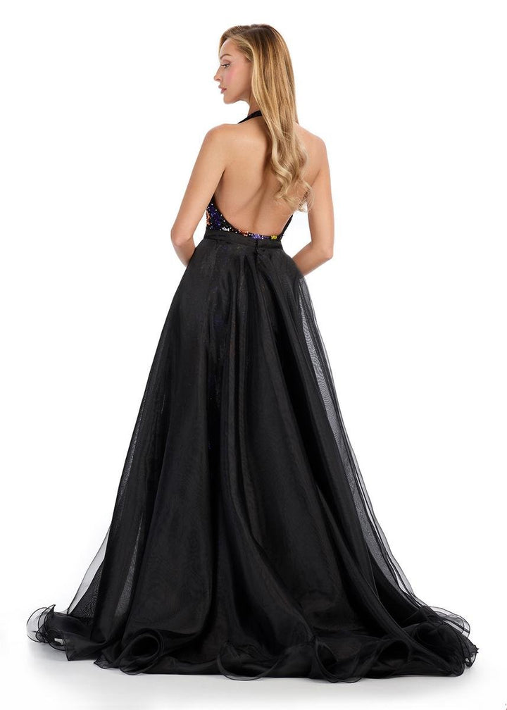 Ashley Lauren 1740 Black Prom Dress