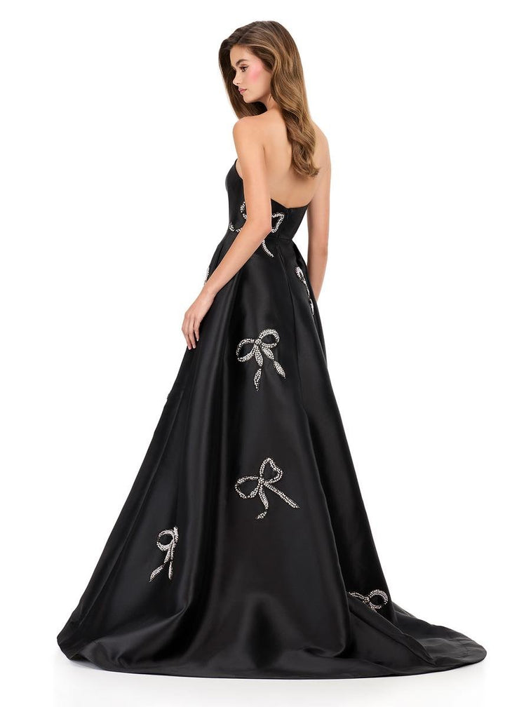 Ashley Lauren 12207 Black Prom Dress