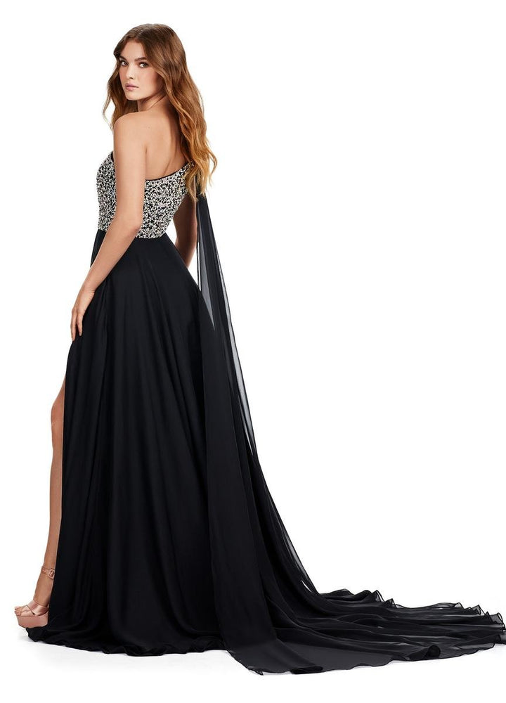 Ashley Lauren 11482 Black Prom Dress