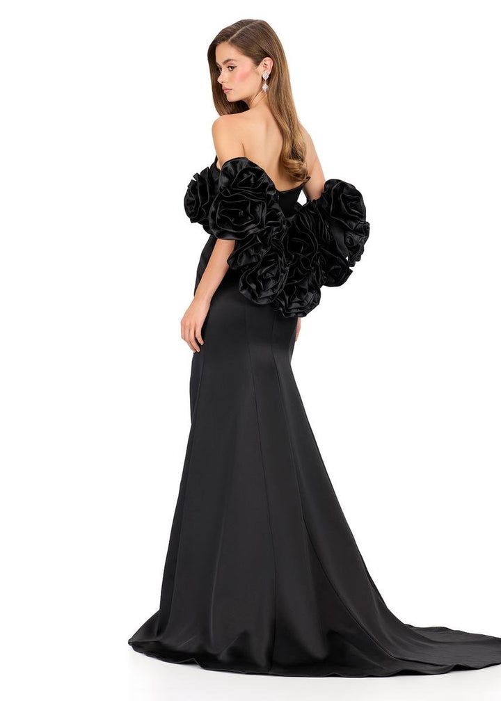 Ashley Lauren 12185 Black Prom Dress