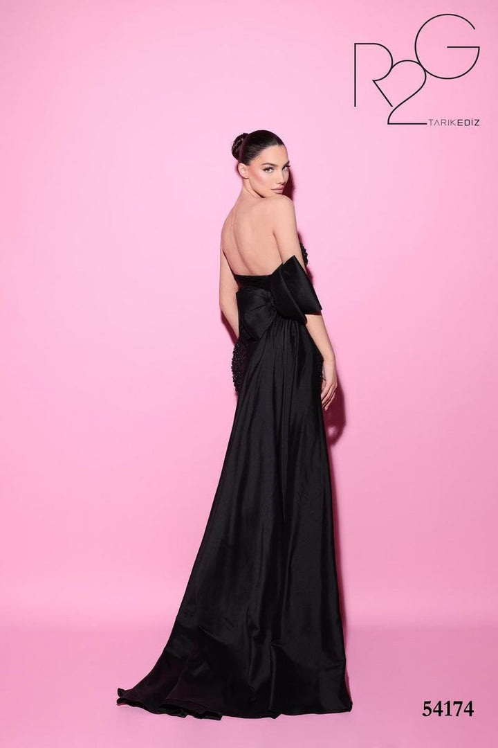 Tarik Ediz 54174 Black Prom Dress