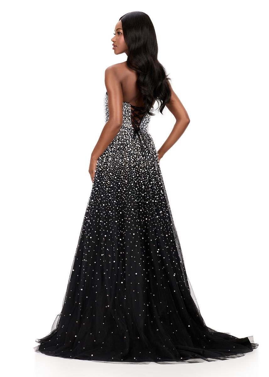 Ashley Lauren 12180 Black Prom Dress