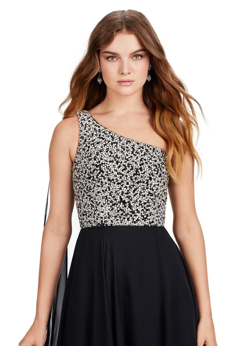 Ashley Lauren 11482 Black Prom Dress