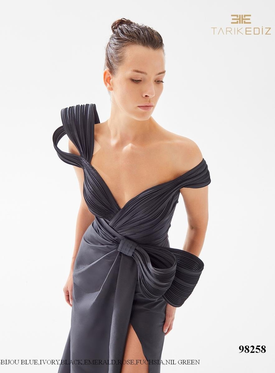 Tarik Ediz 98258 Black Prom Dress