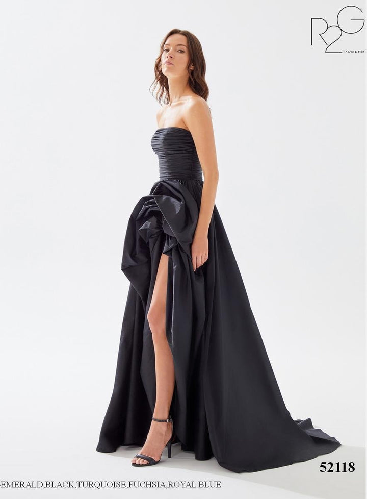 Tarik Ediz 52118 Black Prom Dress