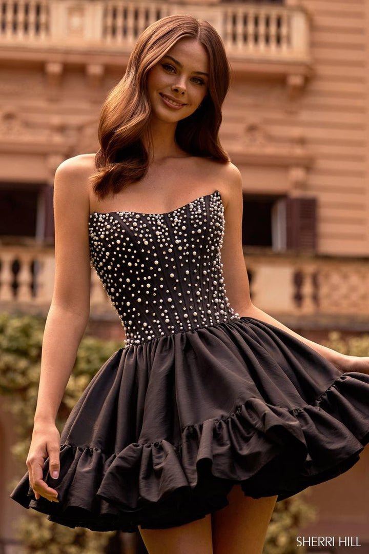Sherri Hill 57291 Black Prom Dress
