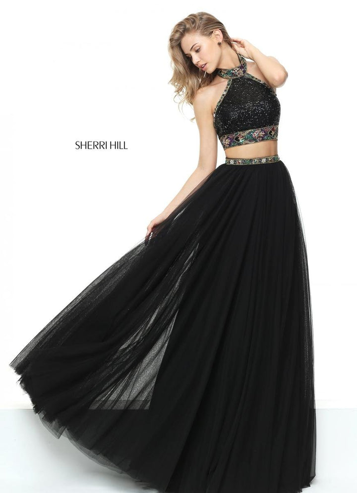 Sherri Hill 50820 Black Prom Dress