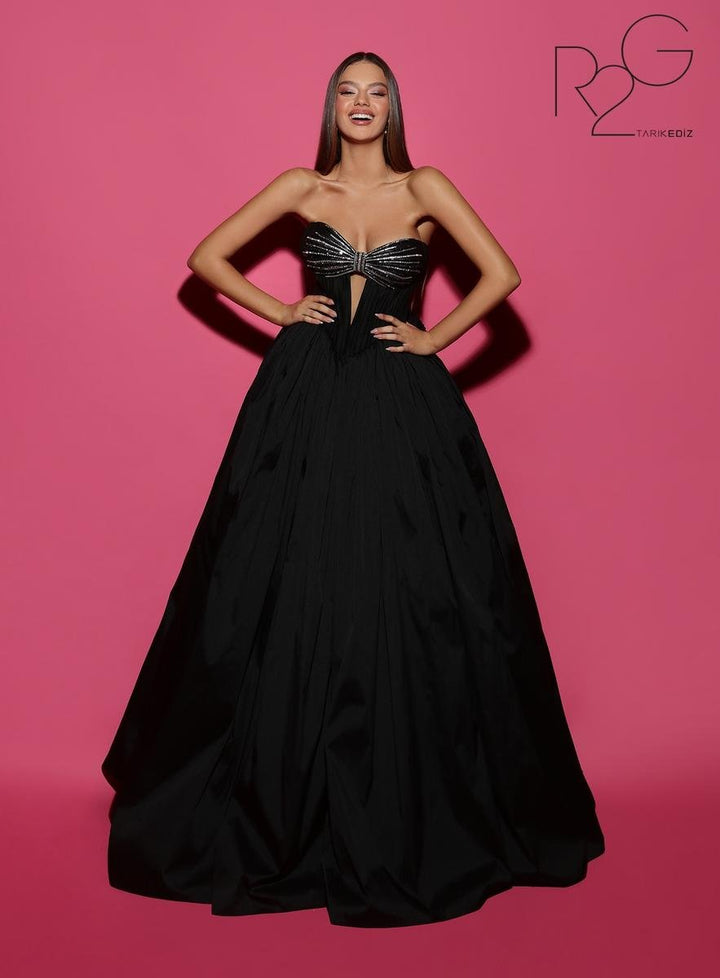 Tarik Ediz 53042 Black Prom Dress