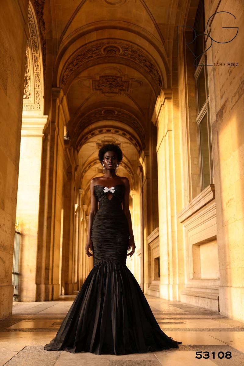 Tarik Ediz 53108 Black Prom Dress