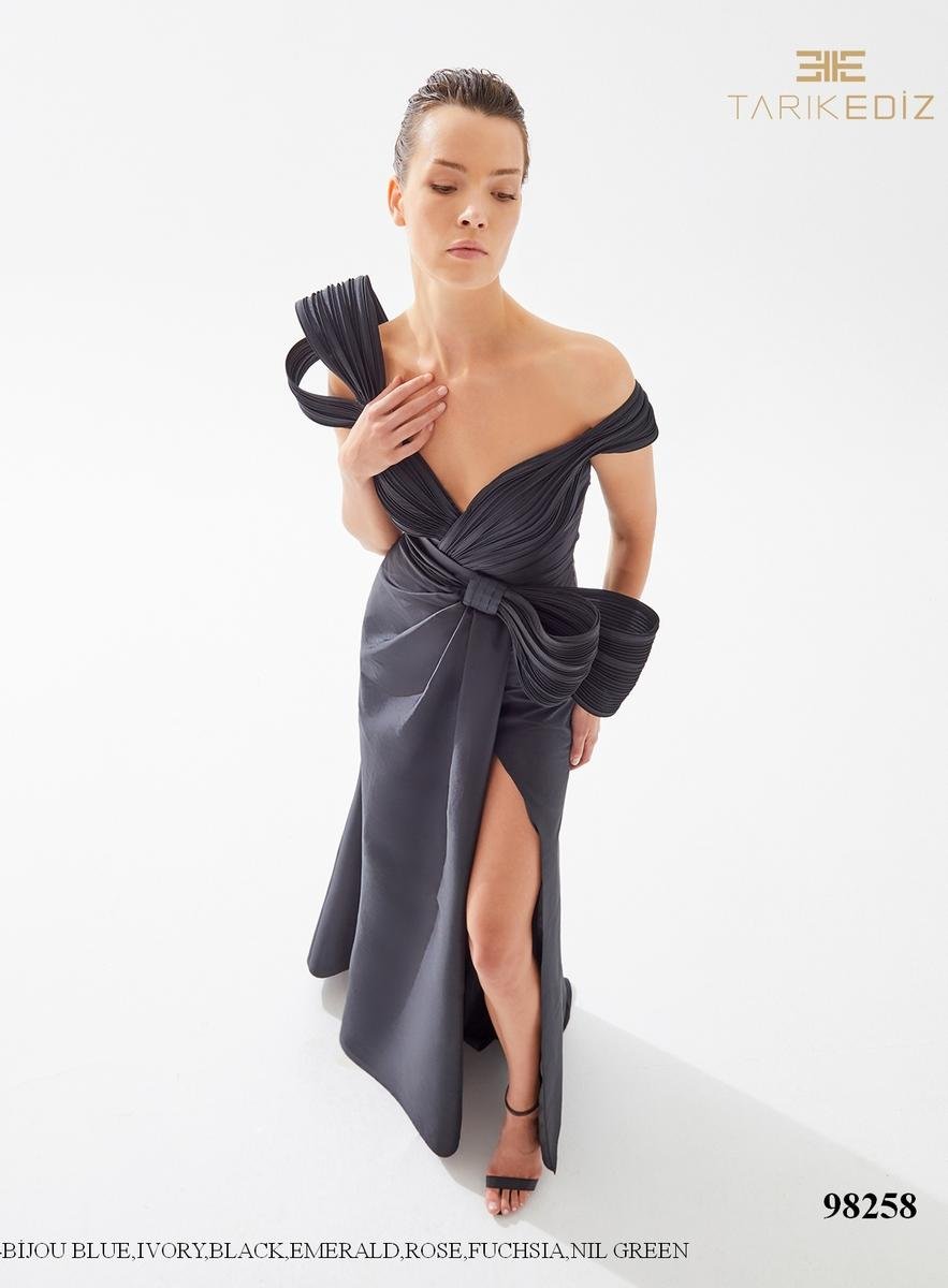 Tarik Ediz 98258 Black Prom Dress
