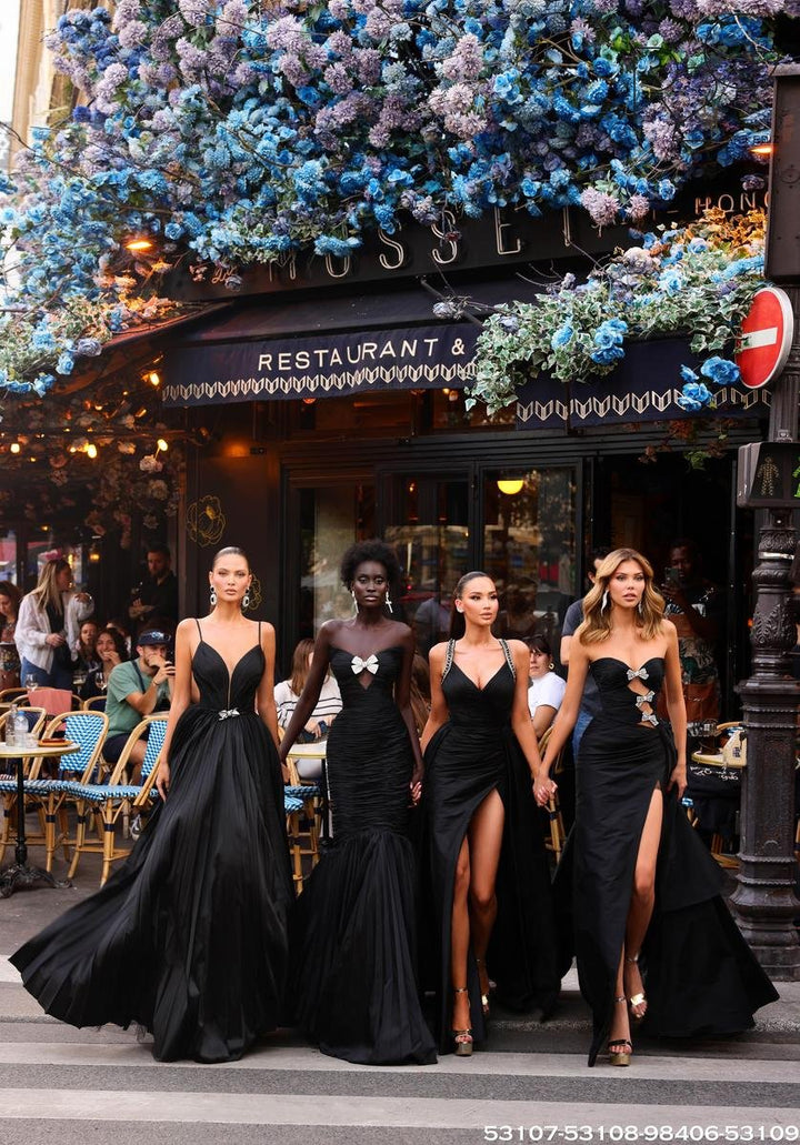 Tarik Ediz 53109 Black Prom Dress