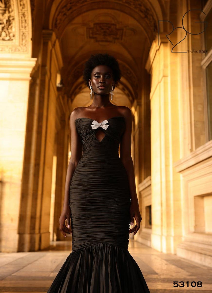 Tarik Ediz 53108 Black Prom Dress