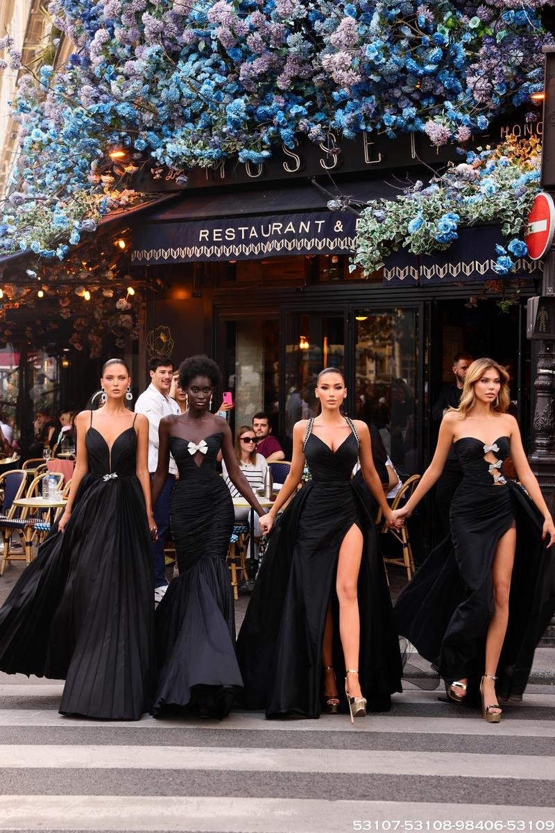 Tarik Ediz 53108 Black Prom Dress