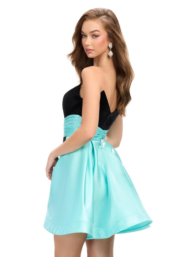 Ashley Lauren 4734 — Black/Aqua