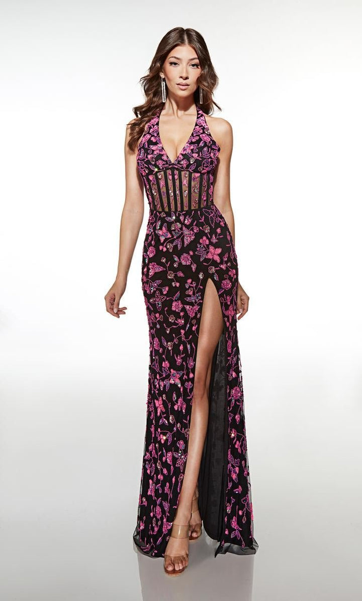 Alyce Paris 62116 — Black-Barbie Pink