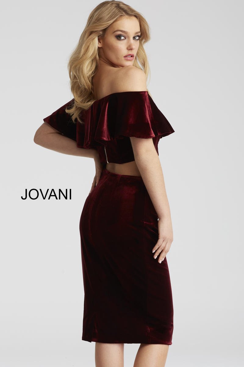 Jovani 51450 — Black. Burgundy