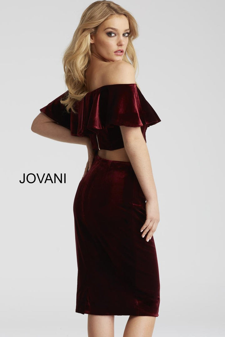 Jovani 51450 — Black. Burgundy