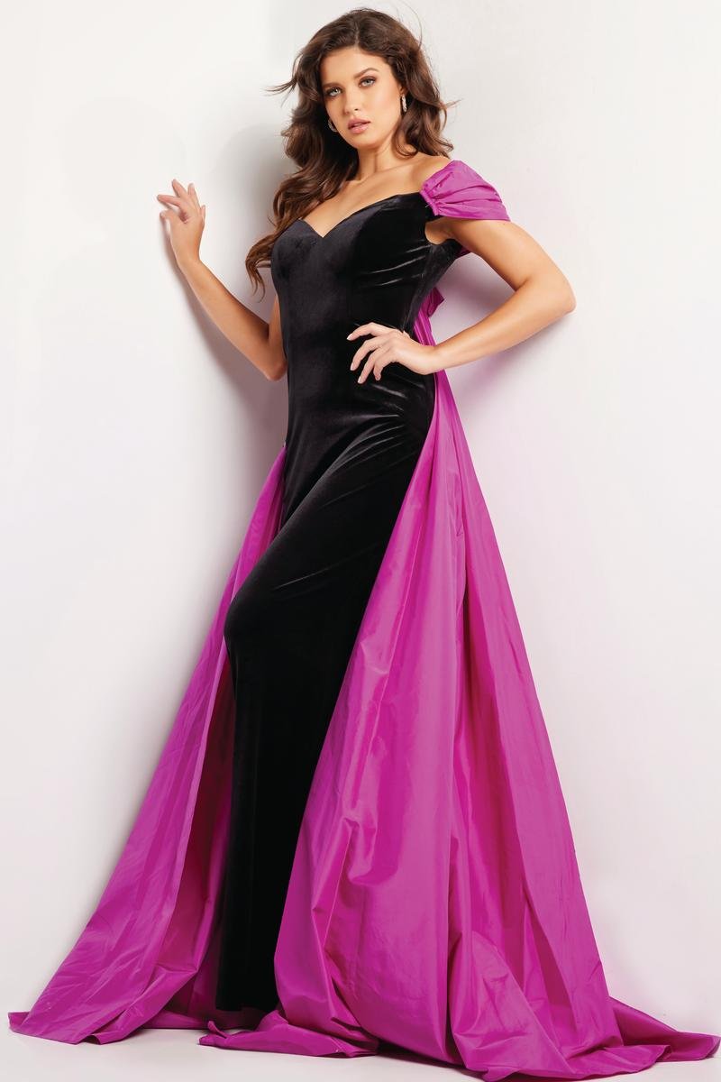 Jovani 37375 — Black/Fushcia