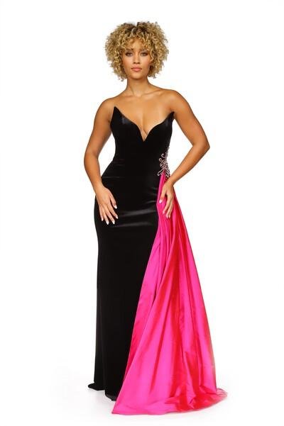 Jovani 26117 — Black/Fushcia