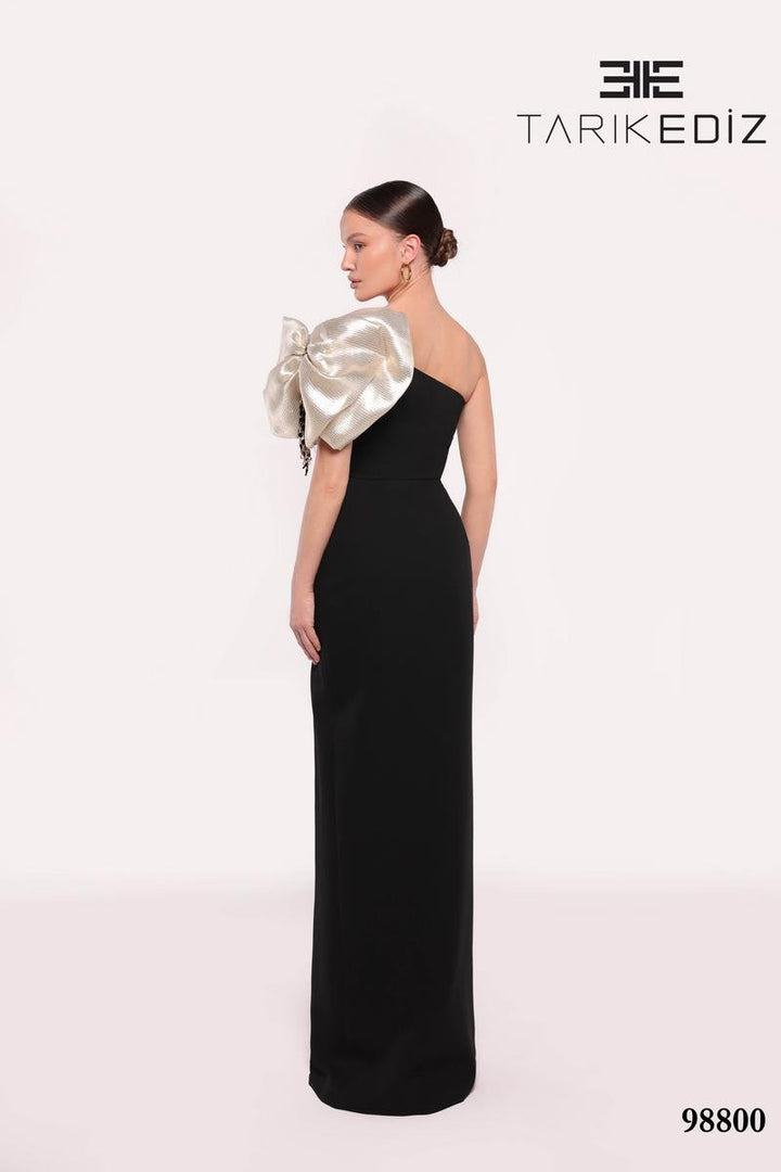 Tarik Ediz 98800 Black Gold Prom Dress