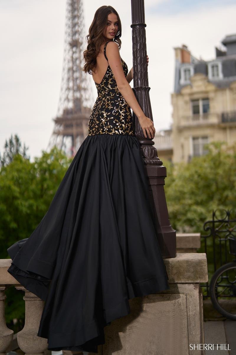 Sherri Hill 56885 — Black/Gold