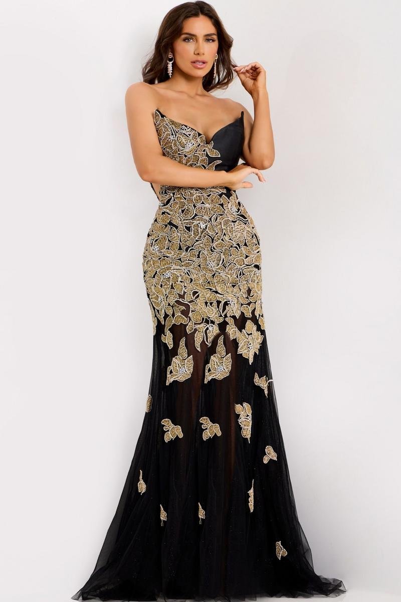 Jovani 45604 — Black/Gold/Silver
