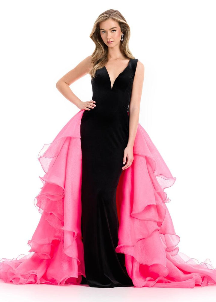 Ashley Lauren 12049 — Black/Hot Pink