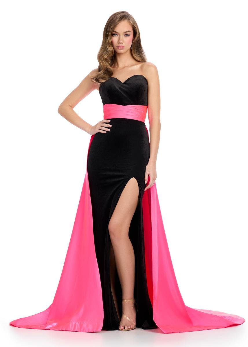 Ashley Lauren 11857 — Black/Hot Pink