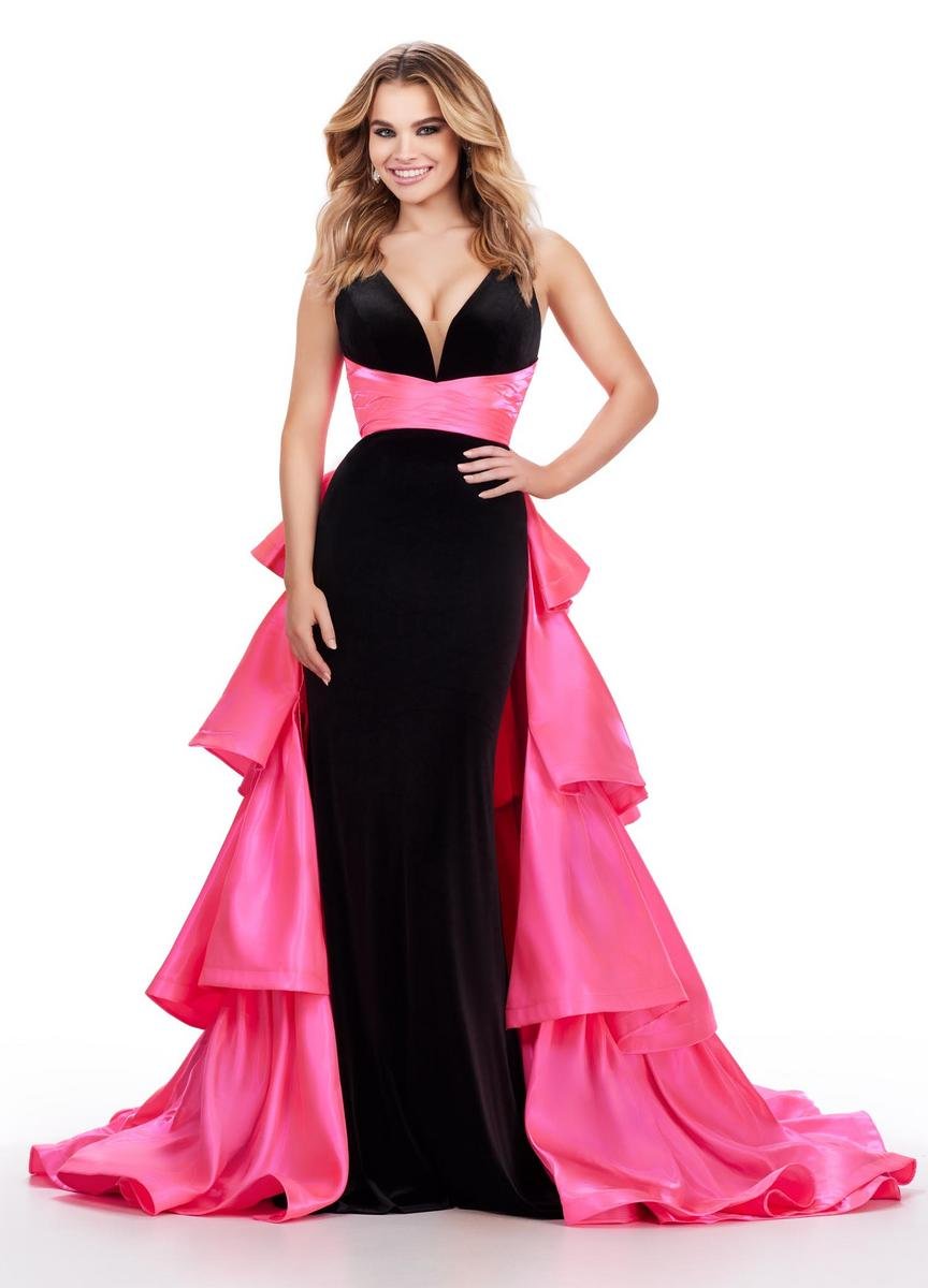 Ashley Lauren 11643 — Black/Hot Pink