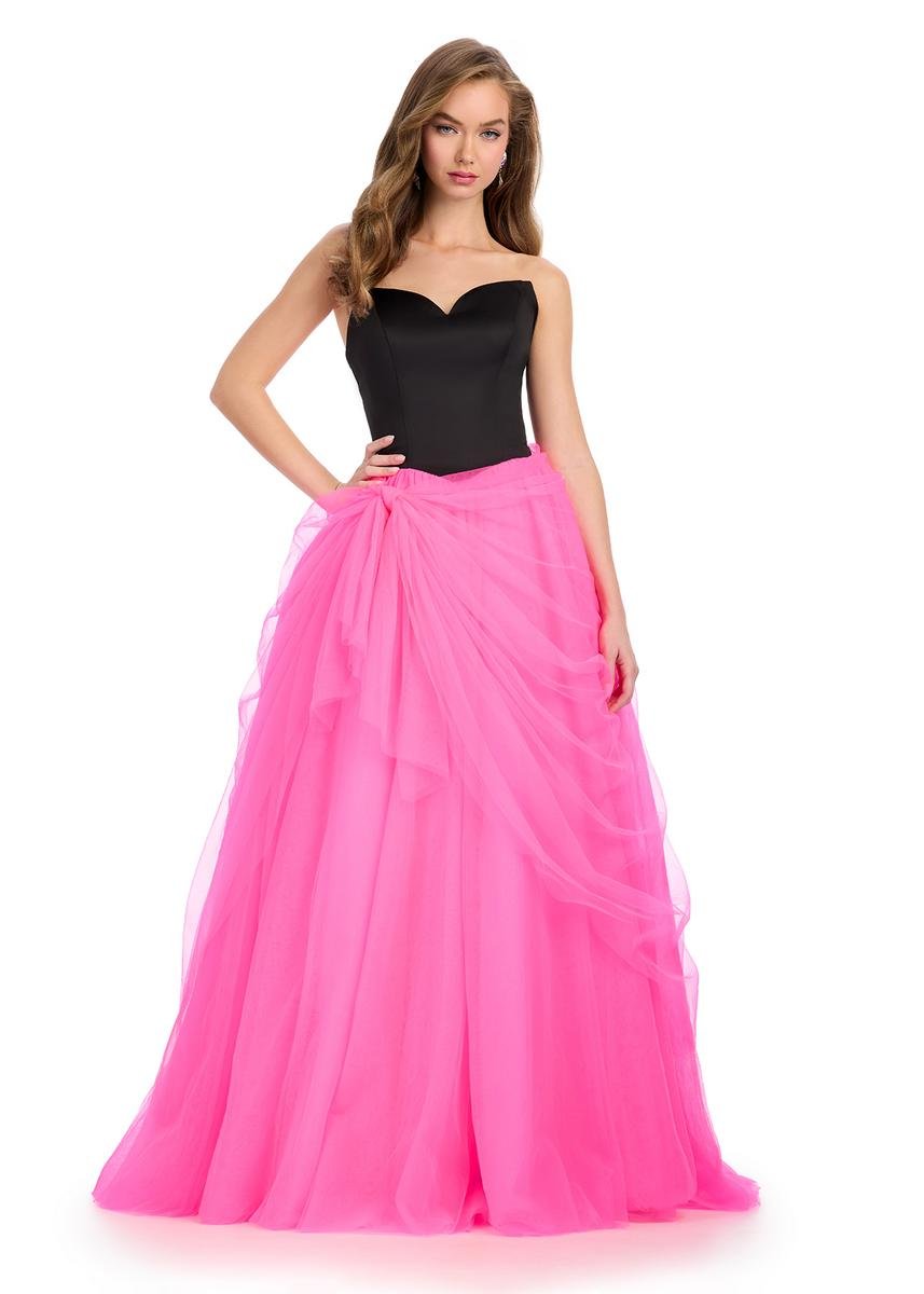 Ashley Lauren 11984 — Black/Hot Pink