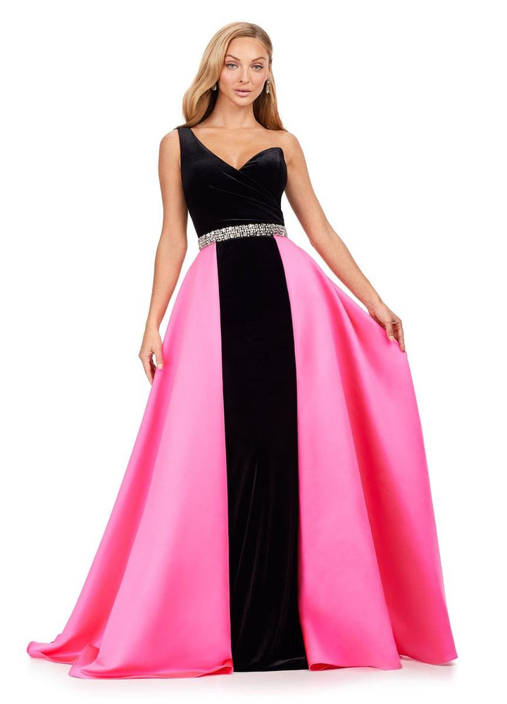 Ashley Lauren 11265 — Black/Hot Pink