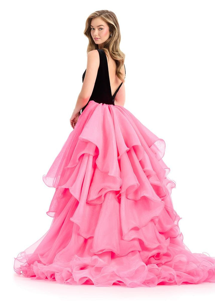Ashley Lauren 12049 — Black/Hot Pink