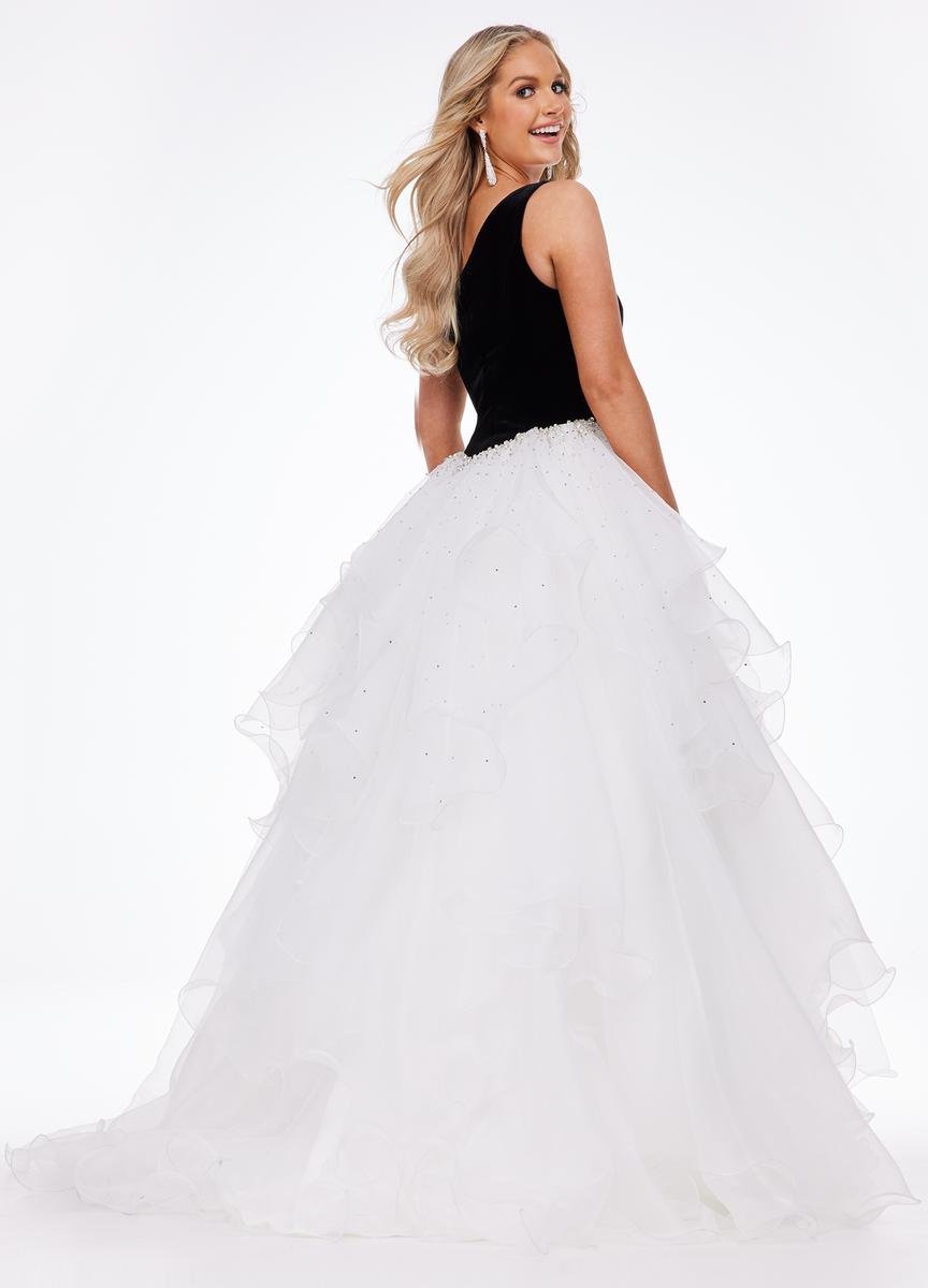 Ashley Lauren 11165 Black Ivory Prom Dress
