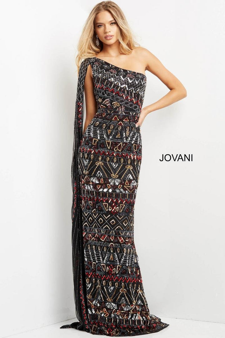 Jovani 08450 — Black/Multi