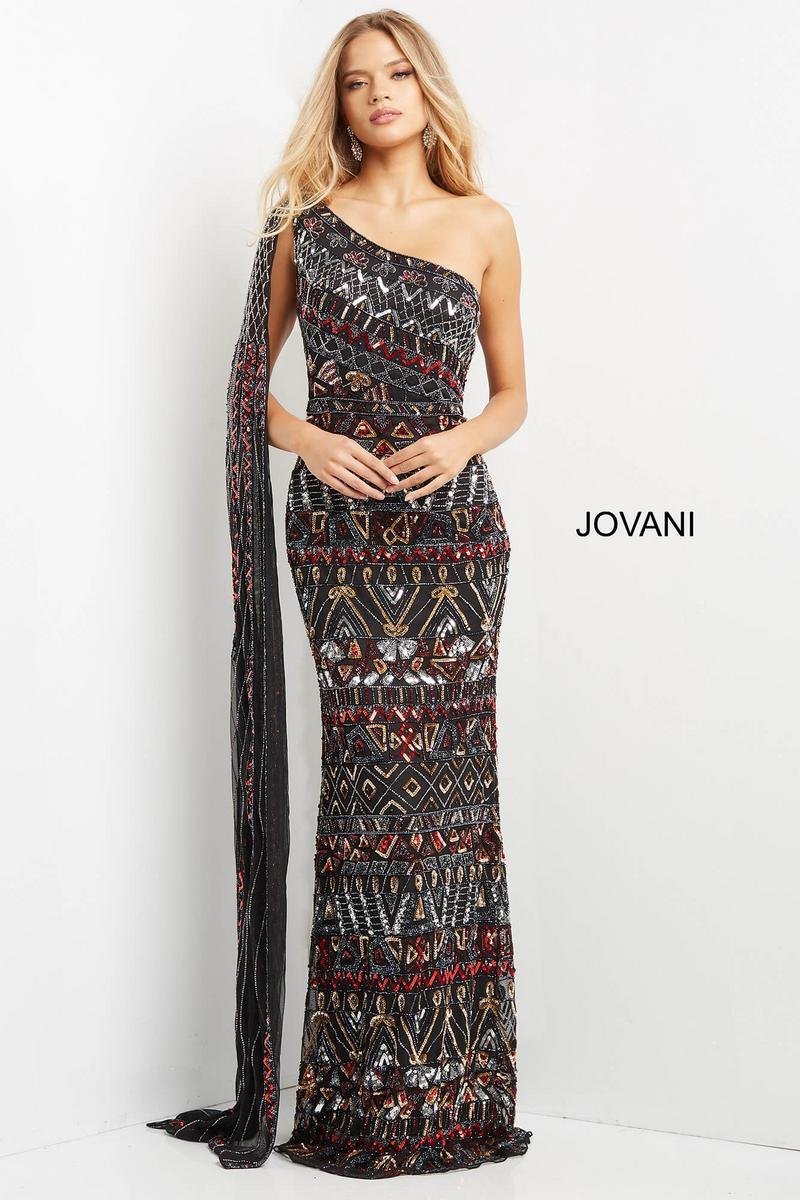 Jovani 08450 — Black/Multi