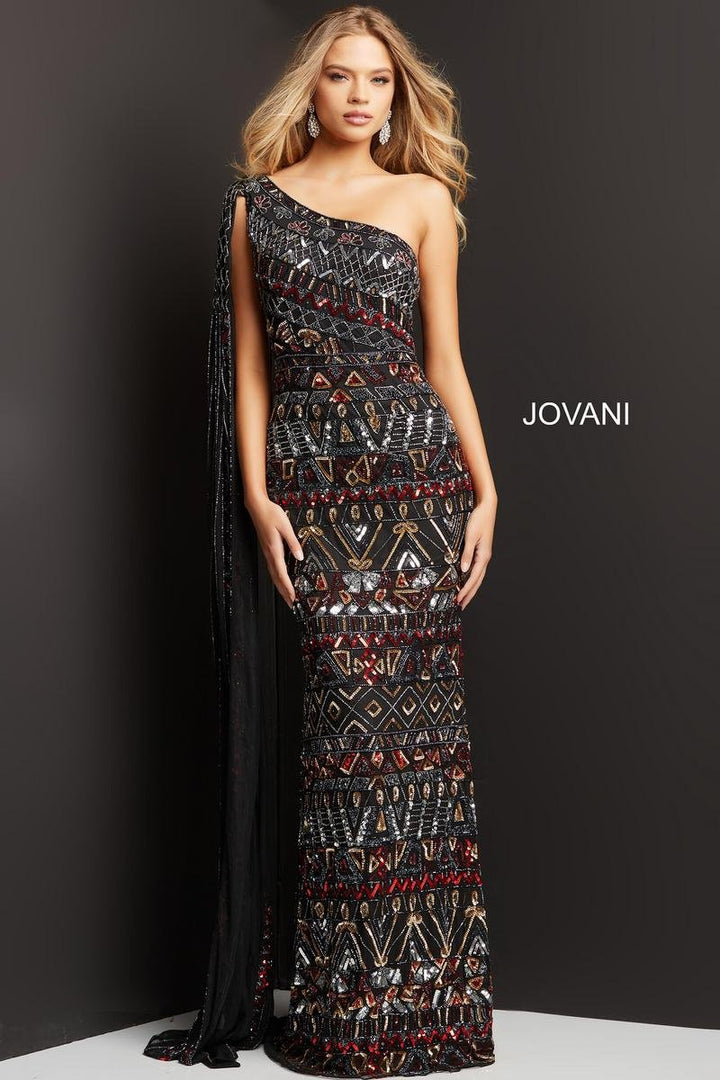 Jovani 08450 — Black/Multi