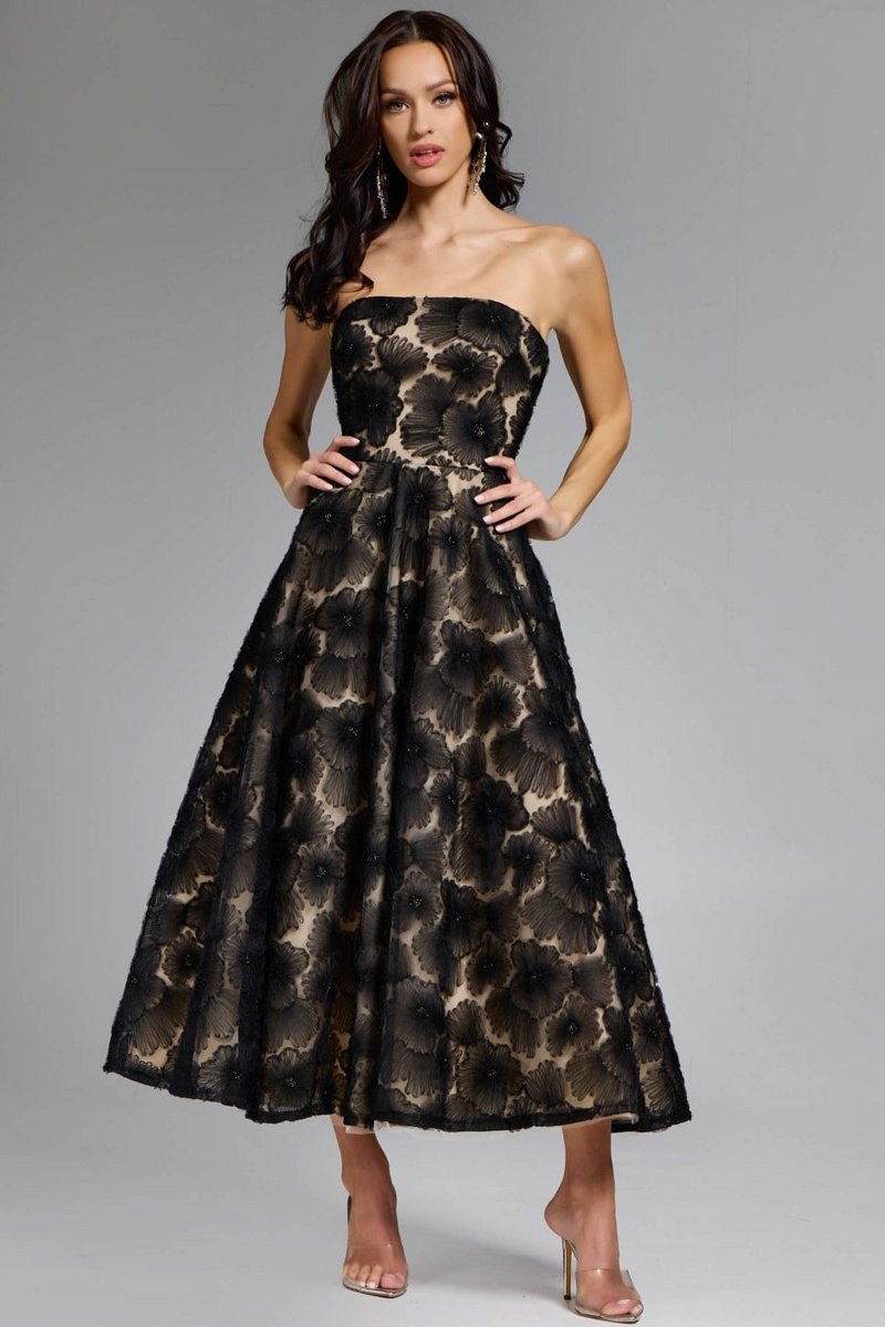 Jovani 41187 — Black/Nude