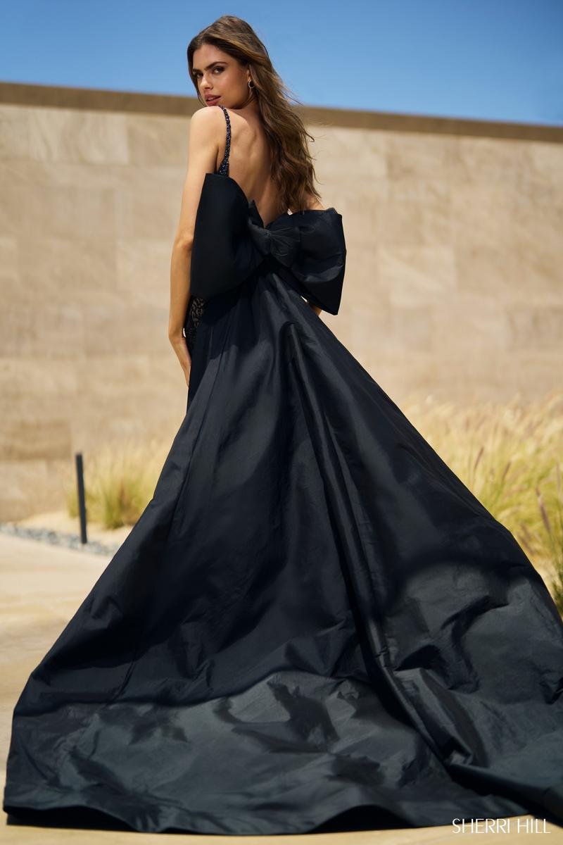 Sherri Hill 55937 — Black/Nude