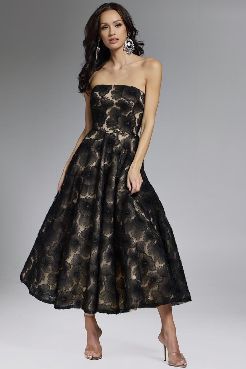 Jovani 41187 — Black/Nude