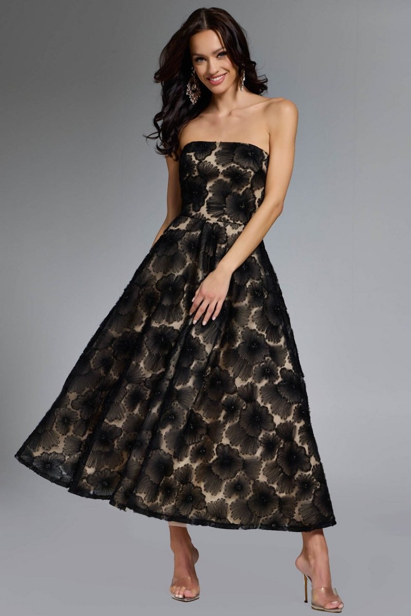 Jovani 41187 — Black/Nude