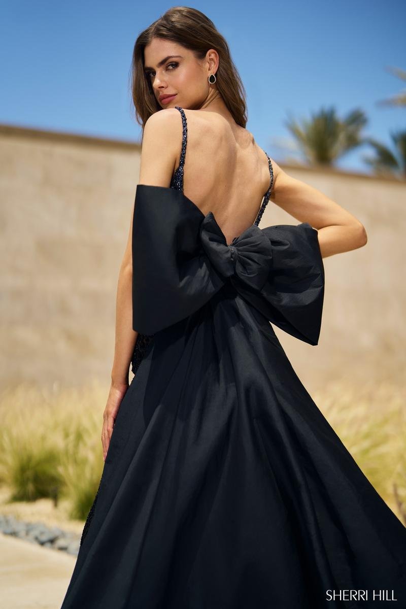 Sherri Hill 55937 — Black/Nude
