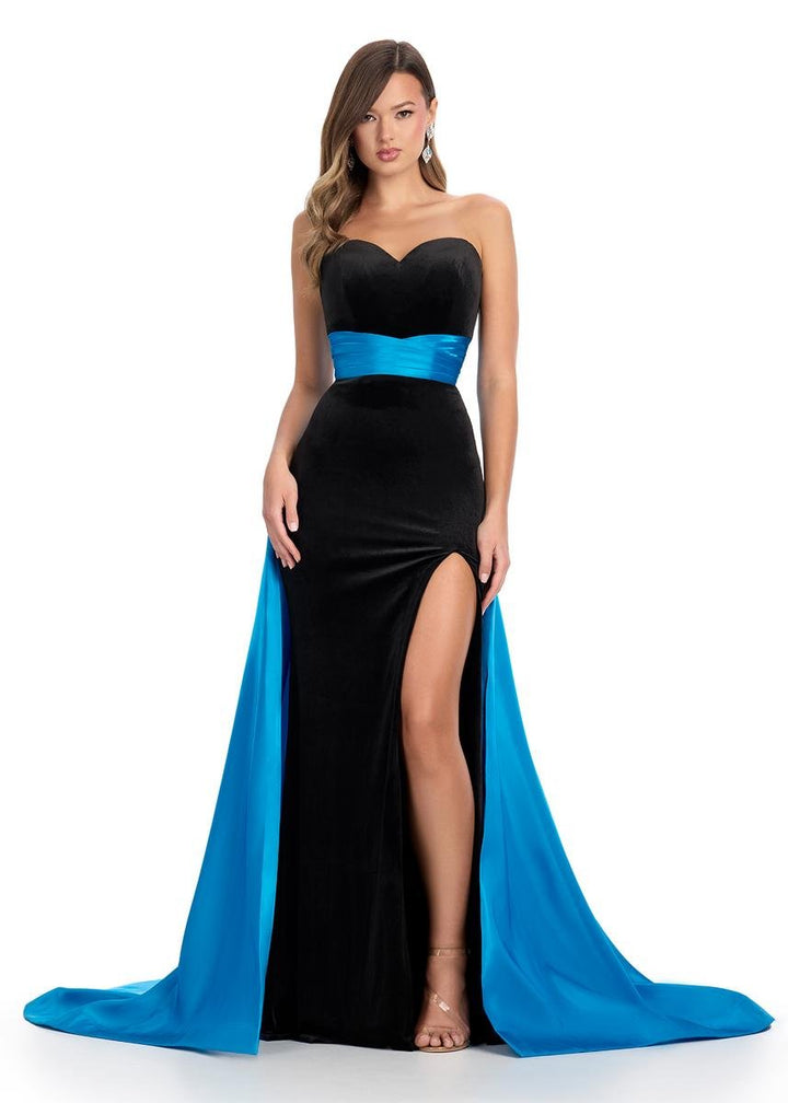Ashley Lauren 11857 — Black/Peacock