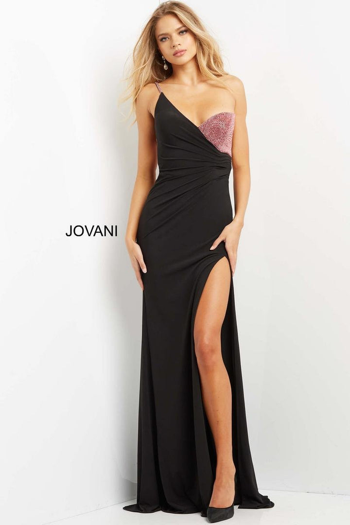 Jovani 09021 — Black/Pink