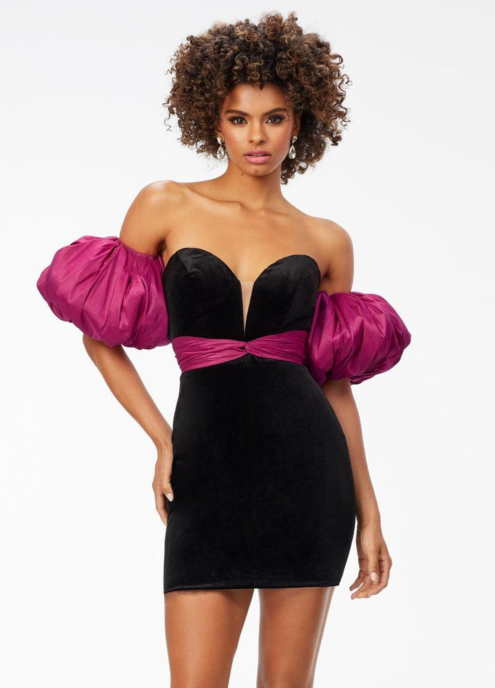 Ashley Lauren 4559 — Black/Raspberry