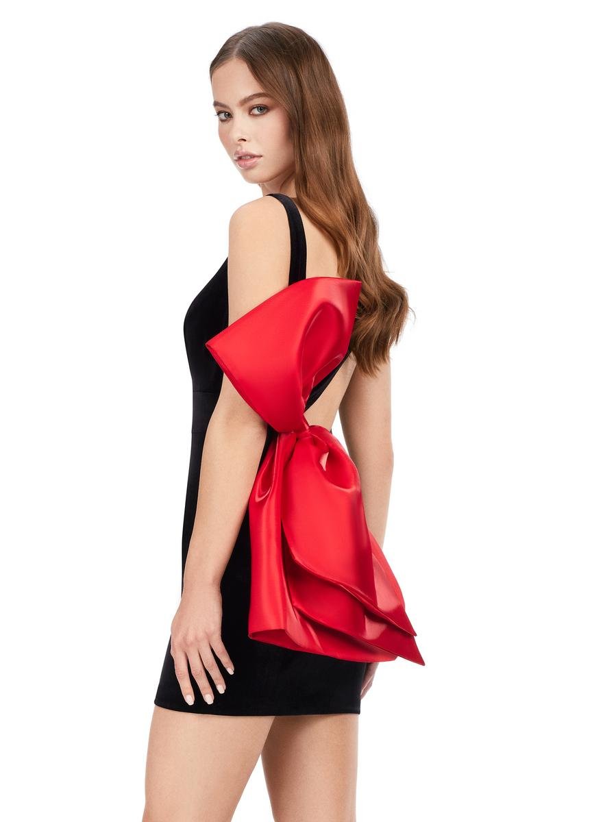 Ashley Lauren 4646 Black Red Prom Dress