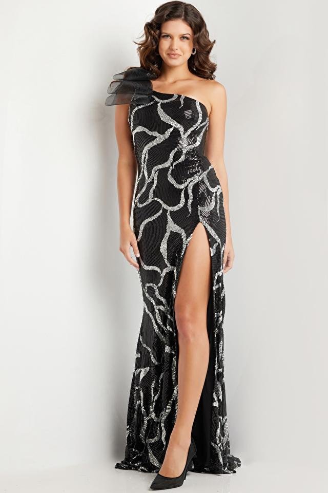 Jovani 38377 — Black/Silver