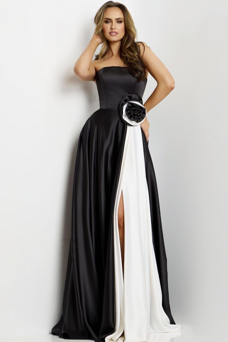 Jovani 45209 Black White Prom Dress